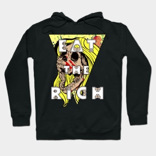 Eat the Rich Blonde Zombie Skull Karen Hoodie